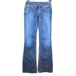 Silver Womens Jeans Blue Denim Mid Rise Tuesday Fit Cotton Blend 27